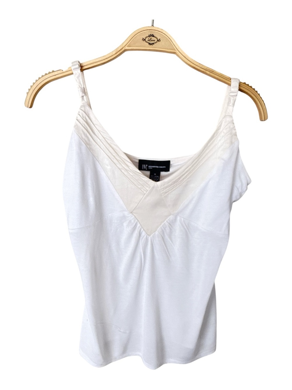 Y2K INC White Minimalist with Adjustable Straps Tank Top Size: M